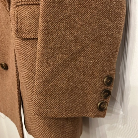 AVEC LES FILLES Structured Short Double Breasted Coat in Brown Sz L - NWOT!!! - Picture 8 of 12